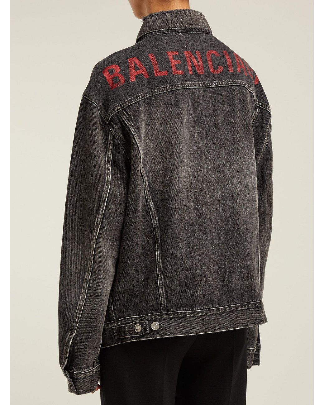 Balenciaga Logo Printed Oversized Denim 