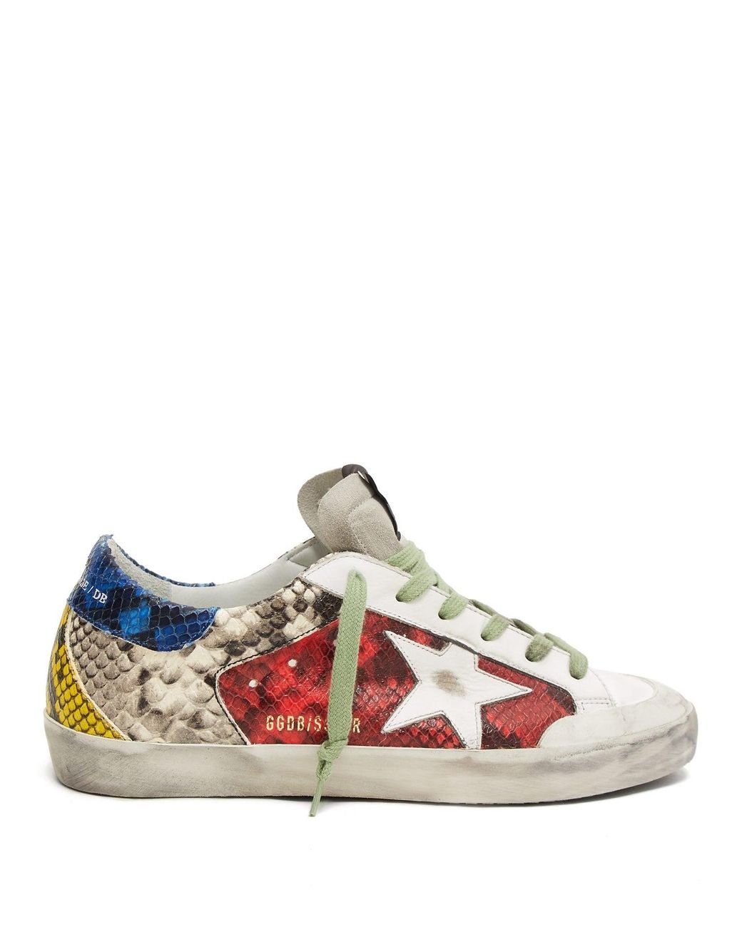 Golden Goose Superstar Snake-print Leather Trainers | Lyst