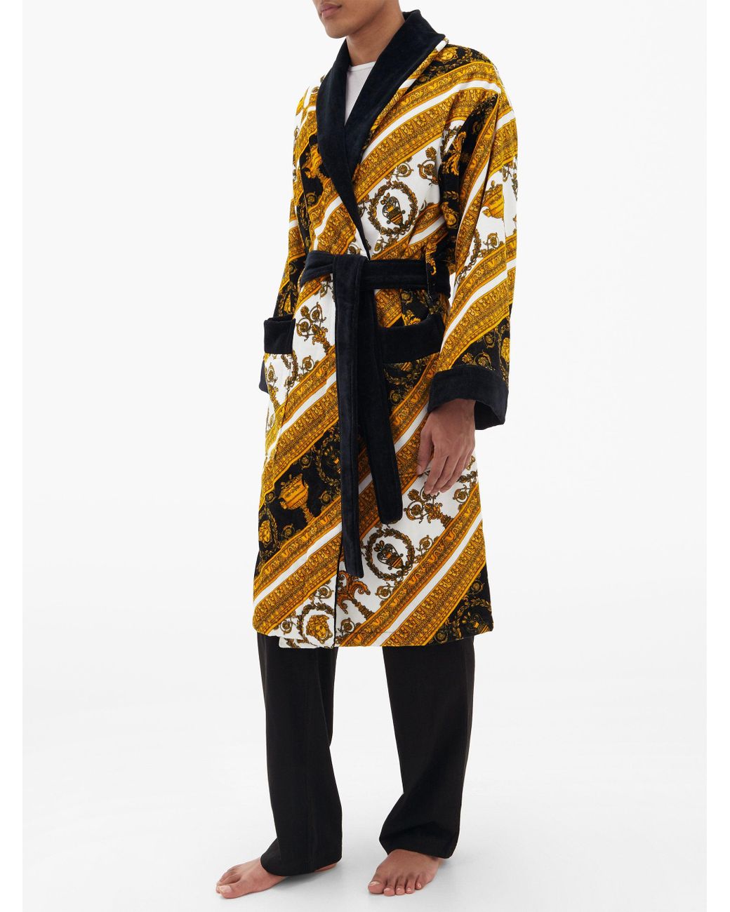 Versace White And Gold I Heart Baroque Robe for Men | Lyst