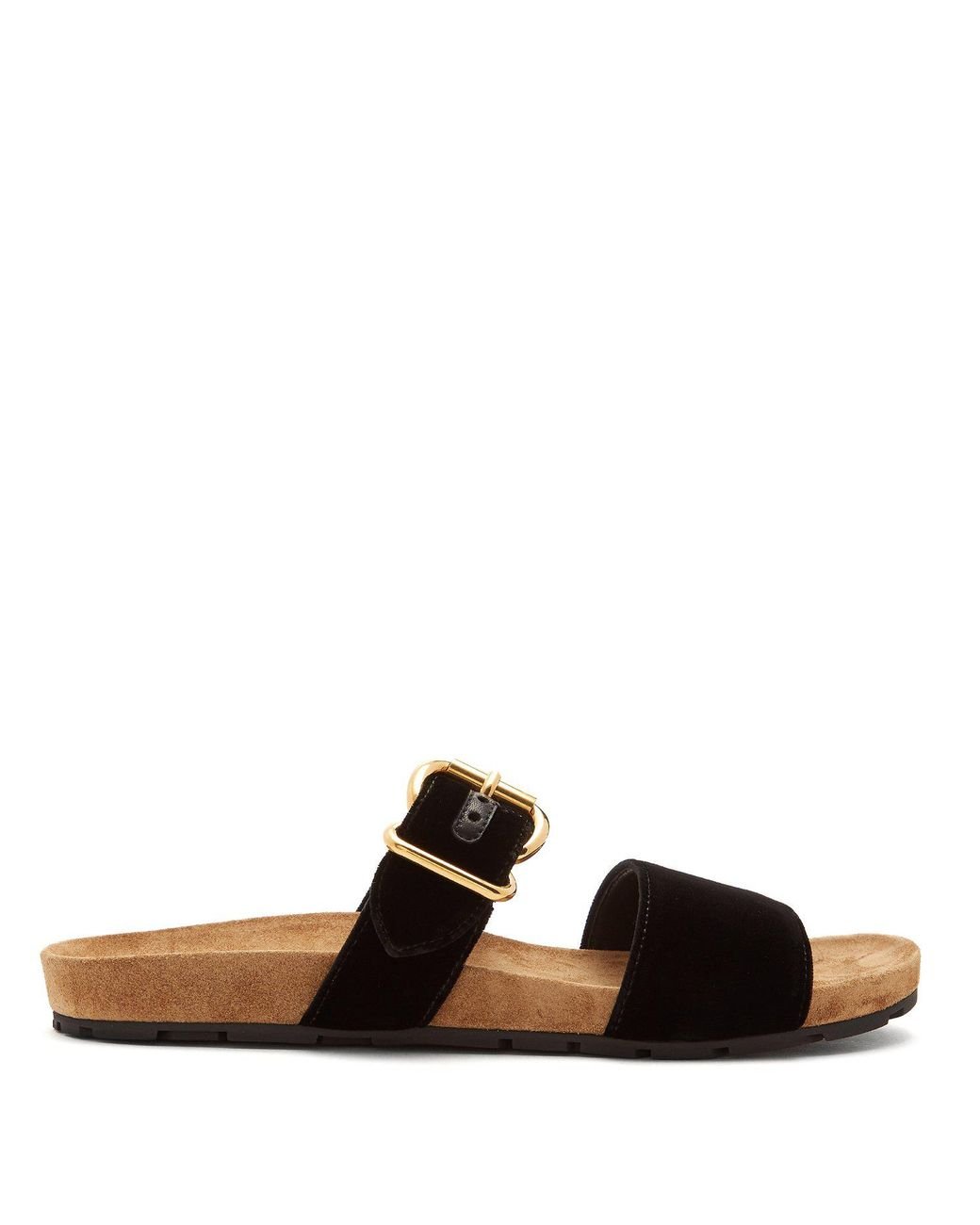 Prada velvet slides sale