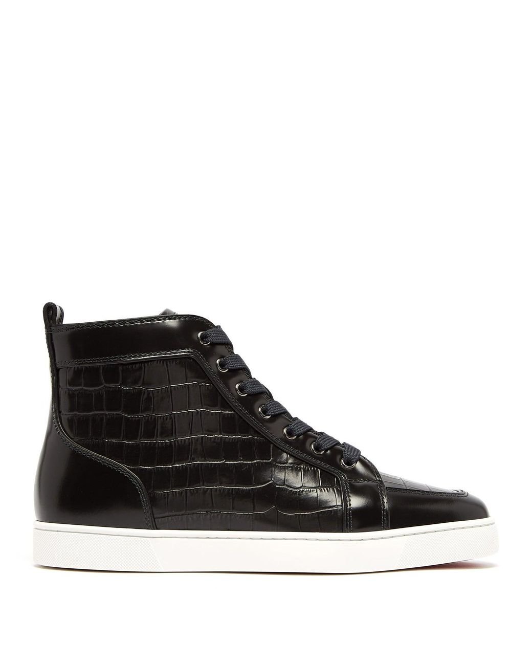 Christian Louboutin Rantus Crocodile effect High top Leather
