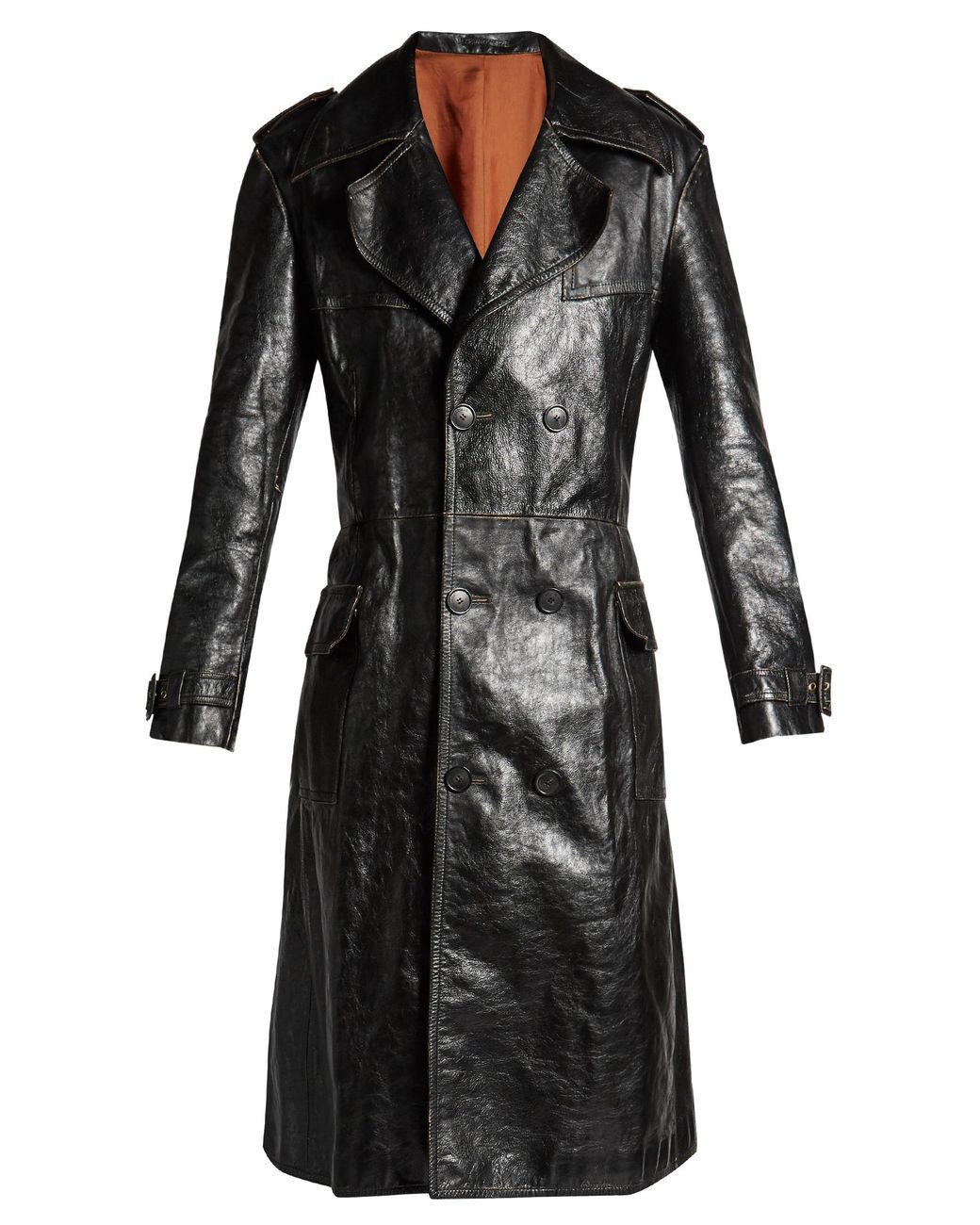 Balenciaga Hybrid Leather Trench Coat in Black | Lyst Canada