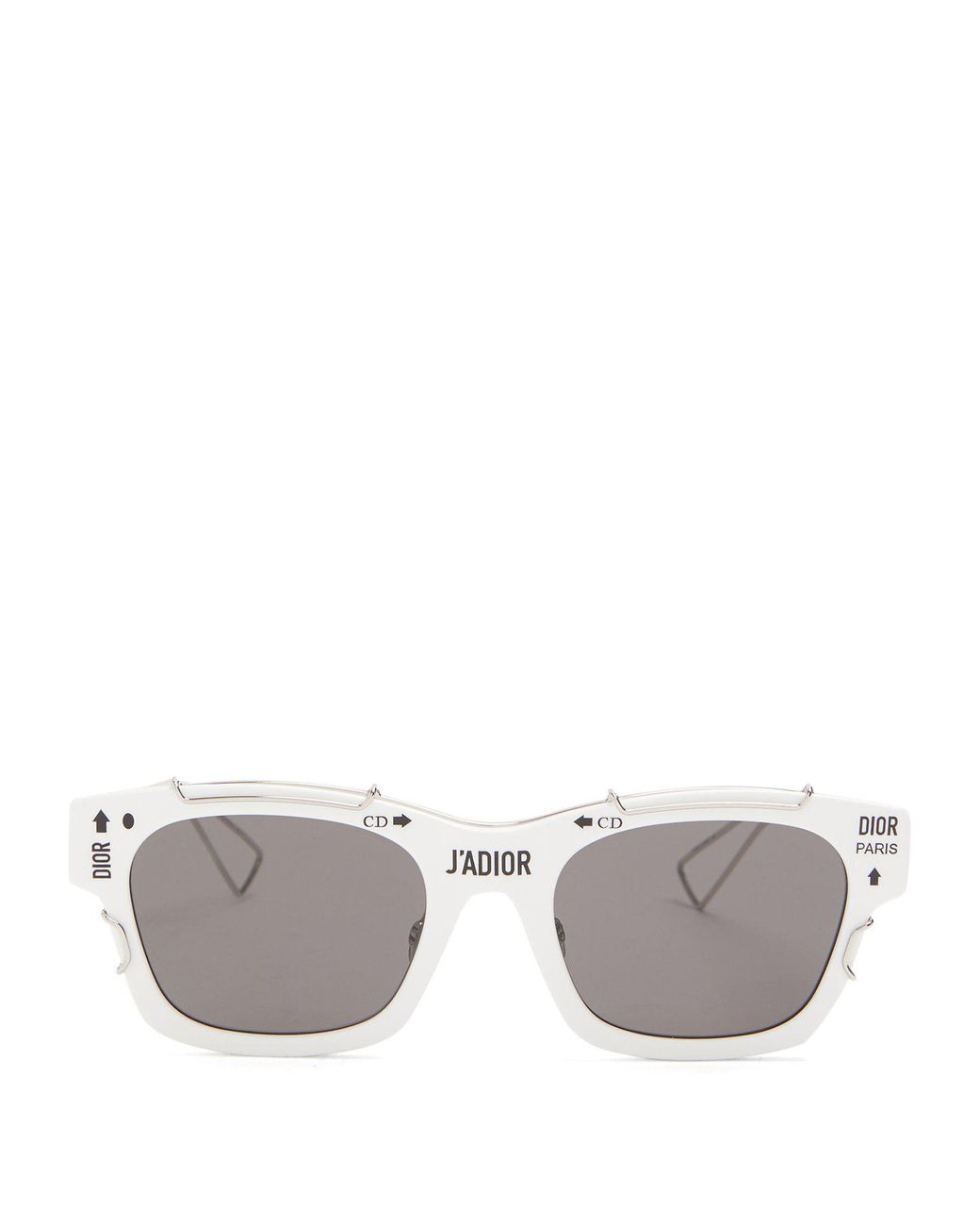 Dior J'adior Logo Printed Acetate Sunglasses in White | Lyst