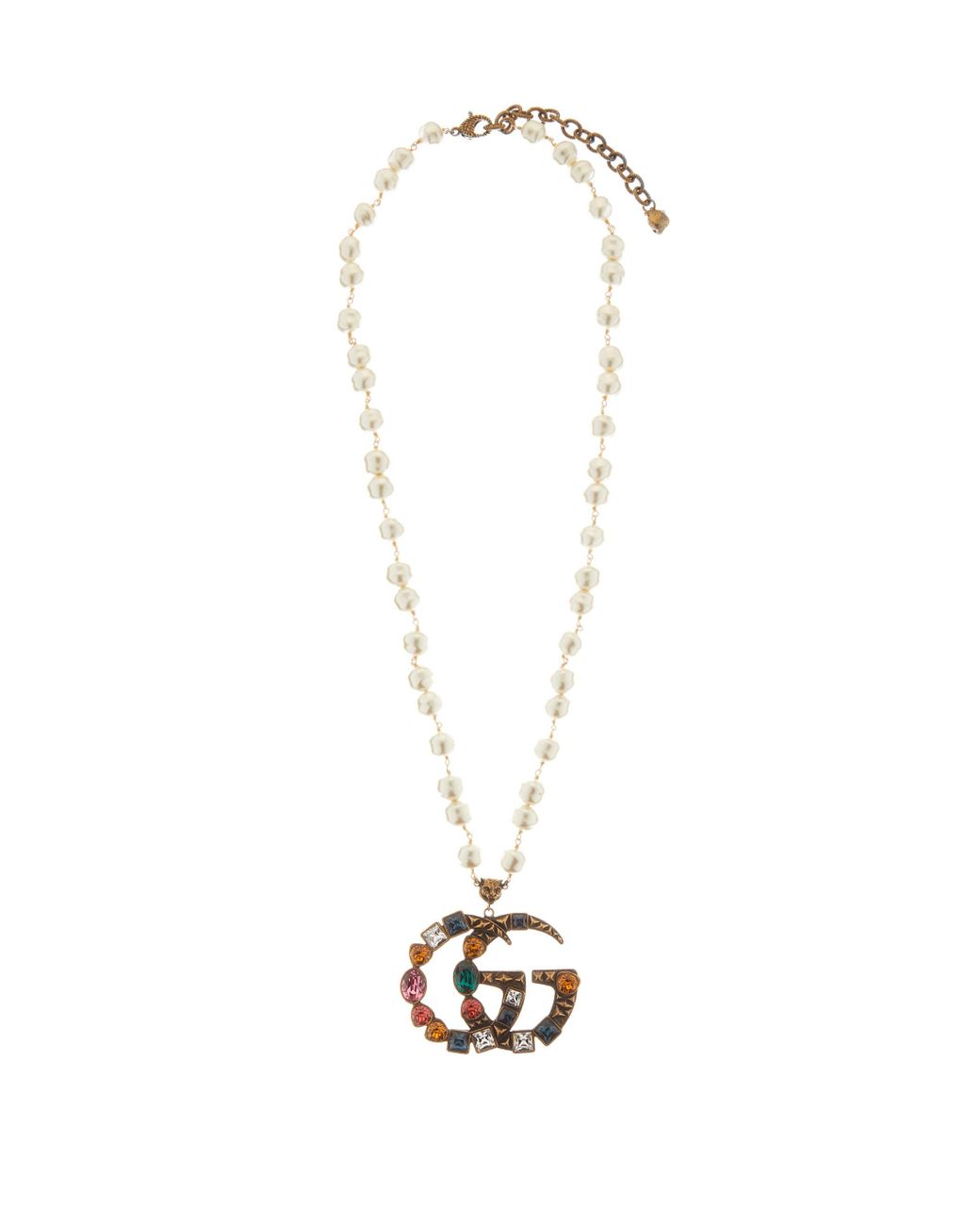 Crystal Embellished Necklace in Gold - Gucci