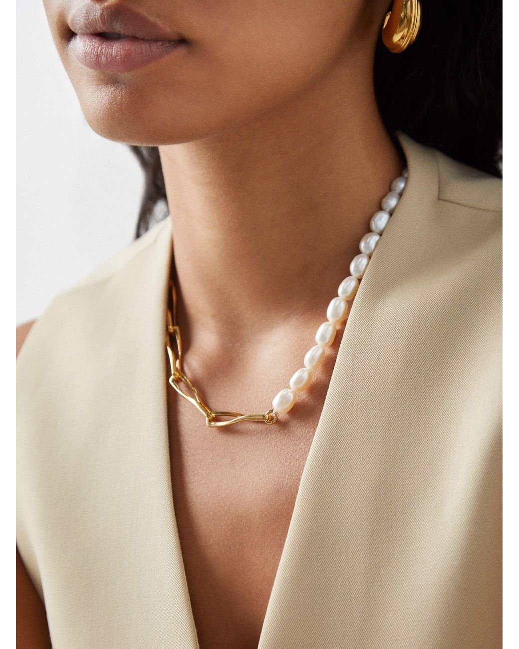 Missoma Baroque Pearl \u0026 18kt Gold 