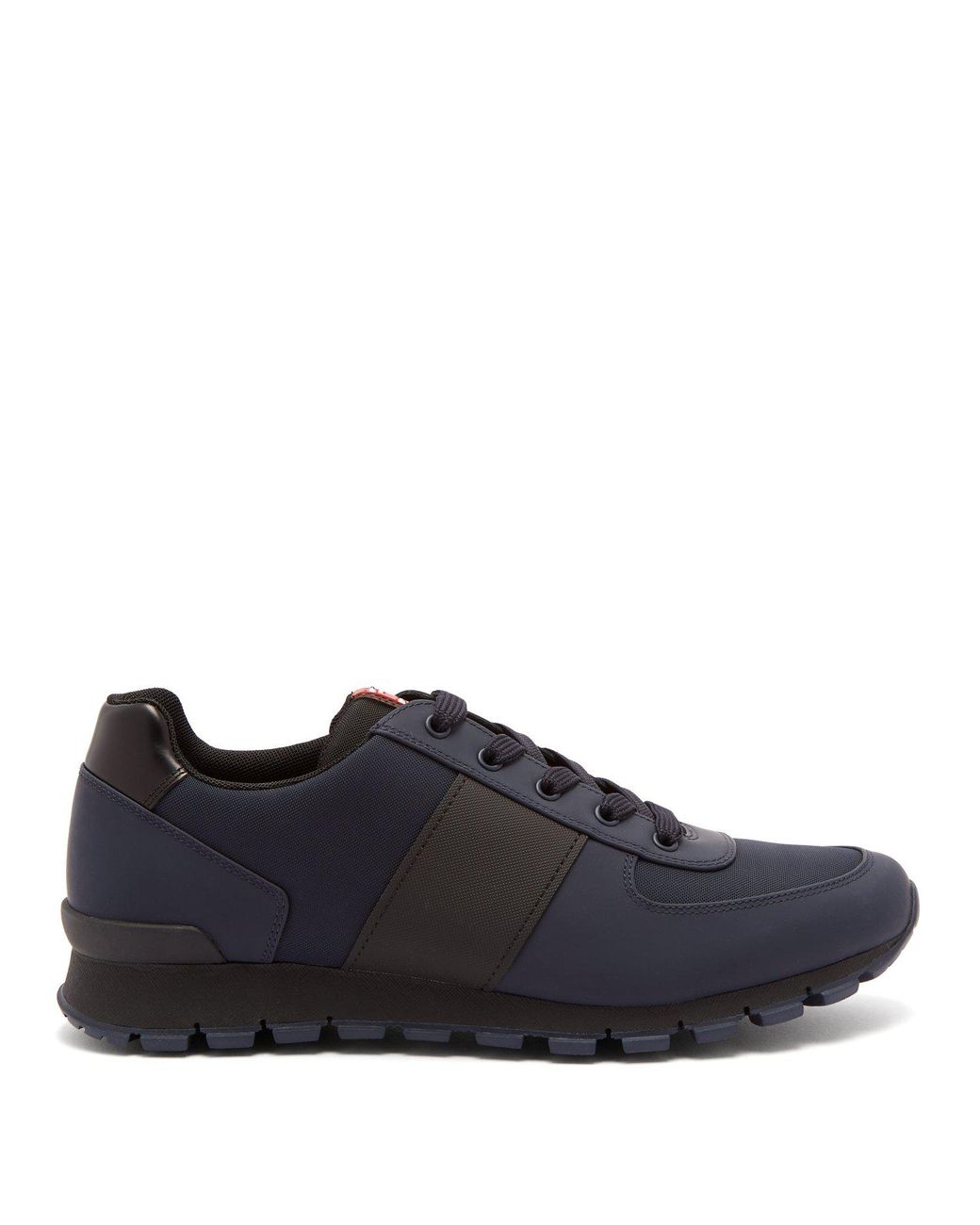 prada trainers navy blue