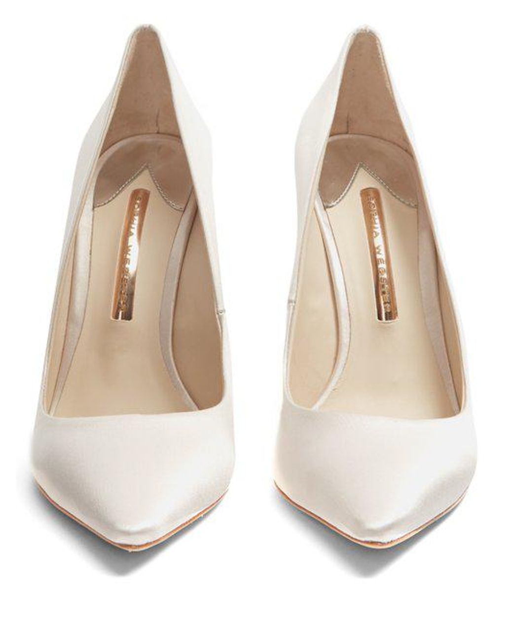 Sophia Webster Coco Crystal Embellished-heel Satin Pumps | Lyst