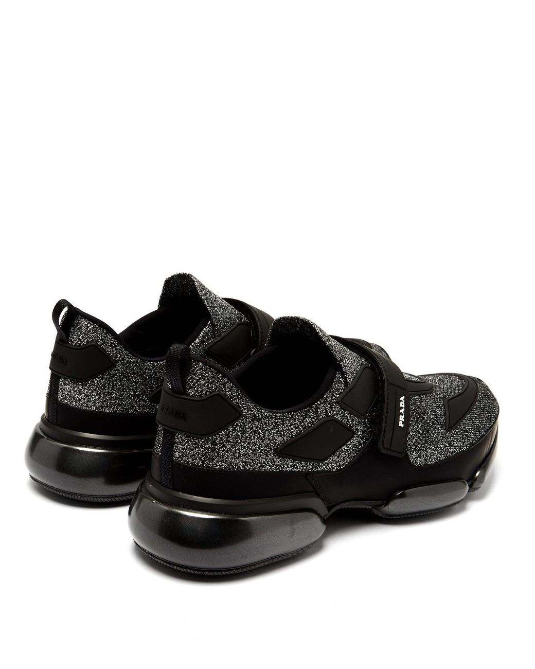 Prada Cloudbust Glitter Low top Mesh Trainers in Metallic for Men