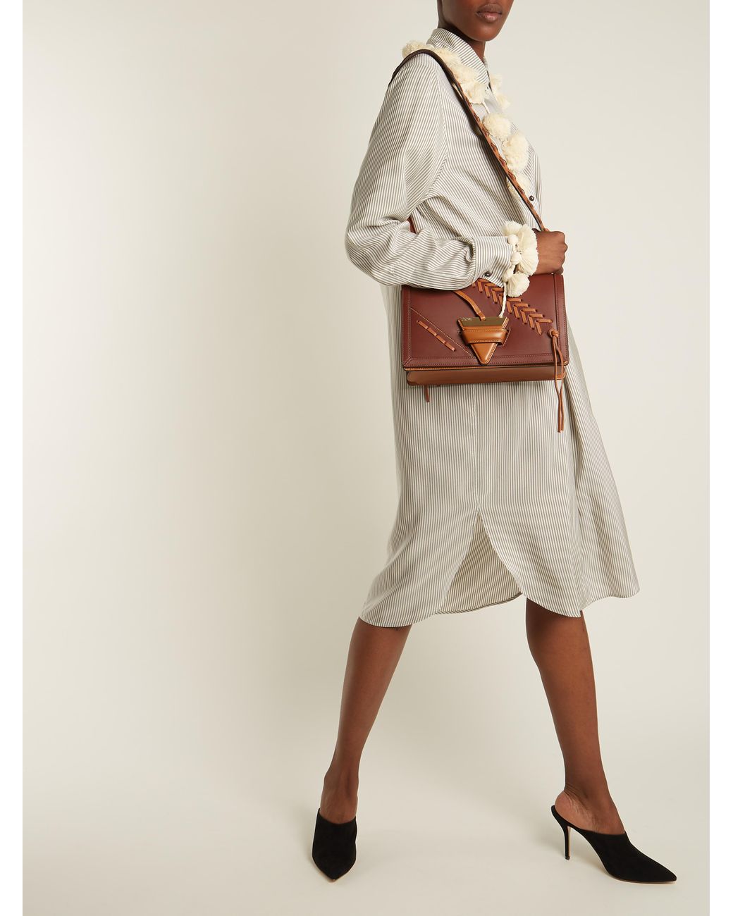 Loewe barcelona leather clearance shoulder bag