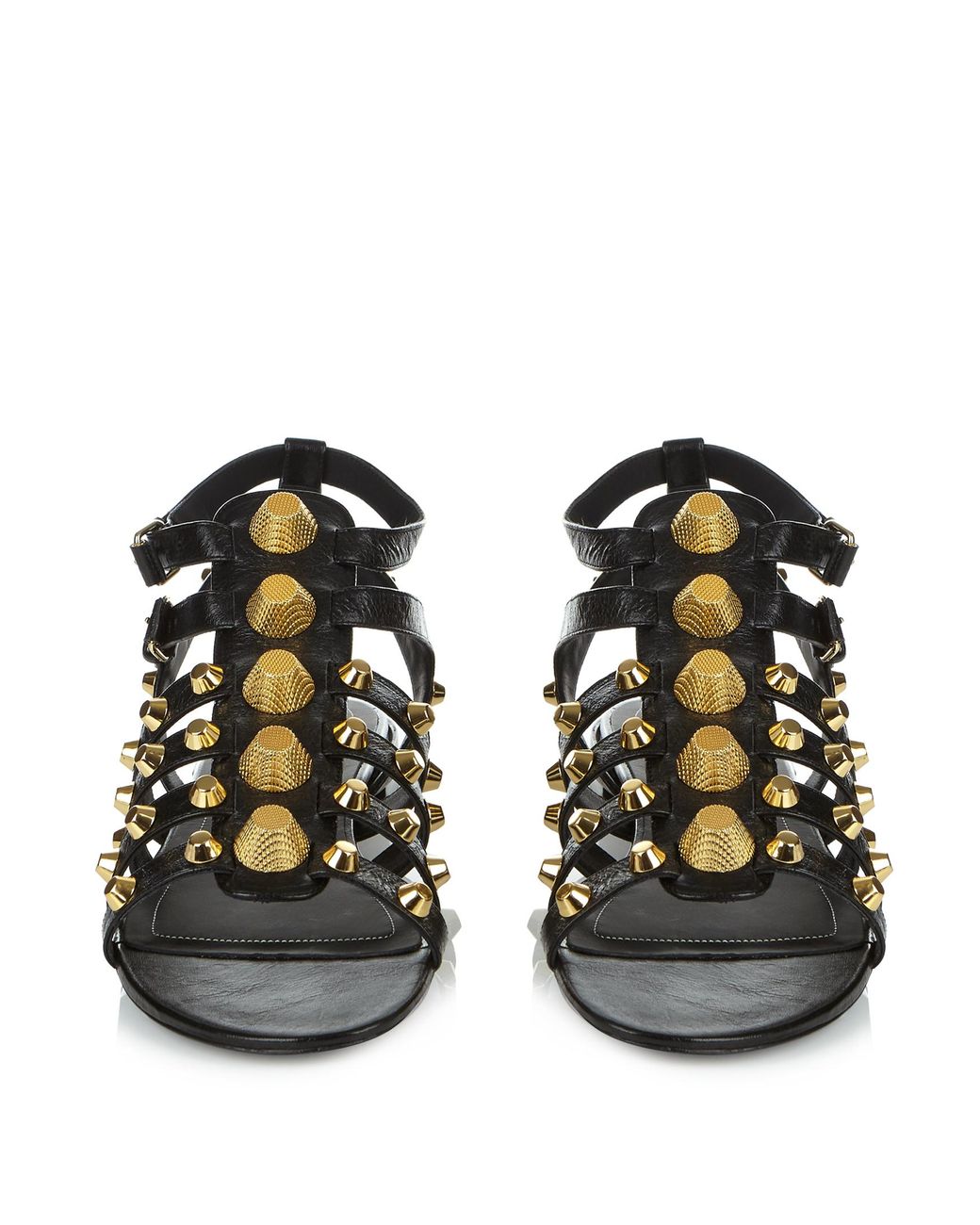 Balenciaga Giant Studded Leather Gladiator Sandals in Black | Lyst