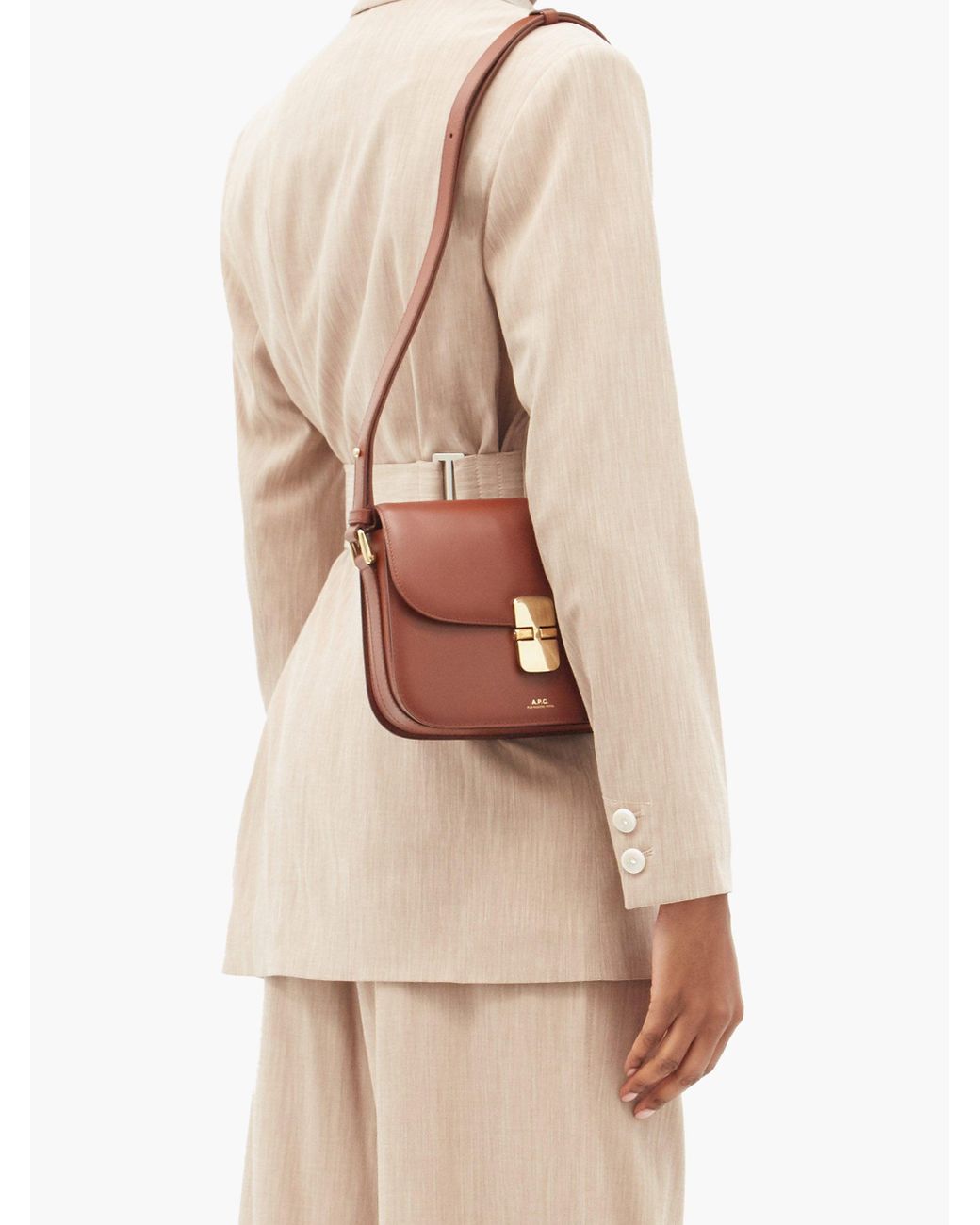 A.P.C. Grace Small Smooth-leather Shoulder Bag | Lyst A.P.C. Grace Small Smooth-leather Shoulder Bag | Lyst