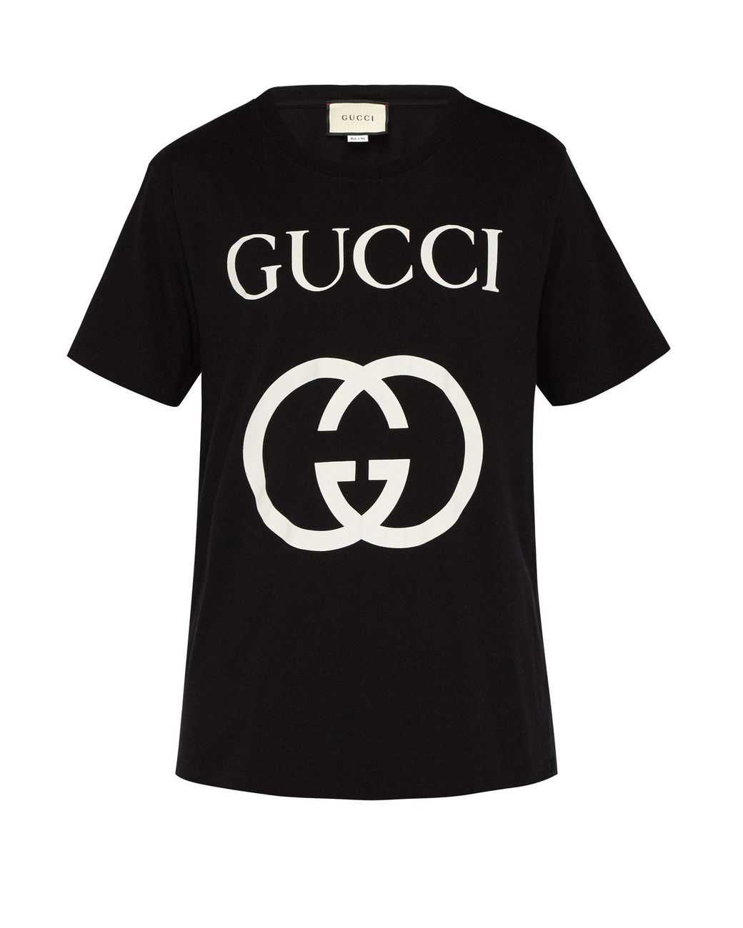 Gucci Cotton Oversize T-shirt With Interlocking G in Black White (Black ...