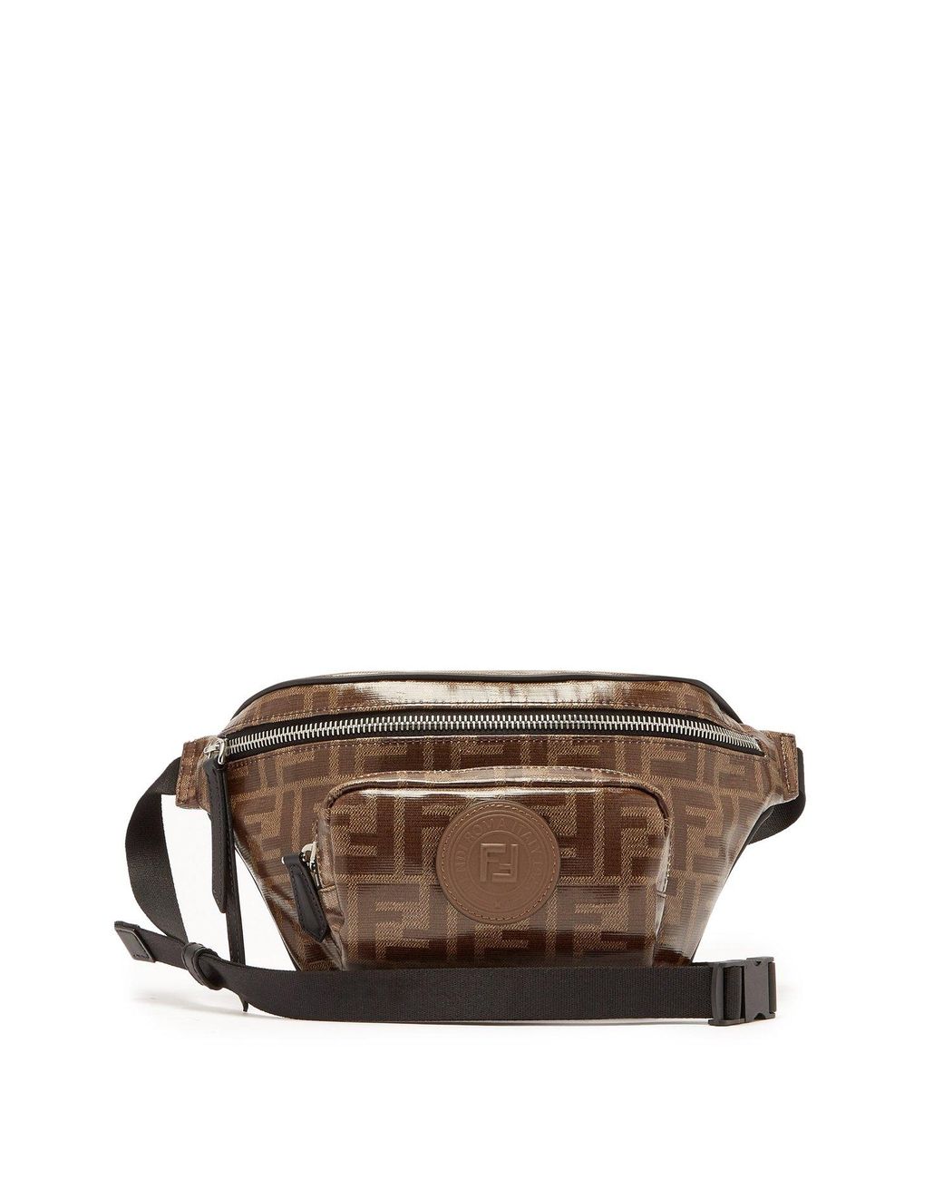 Fendi Ff Logo Jacquard Canvas Belt Bag in Brown for Men | Lyst Canada