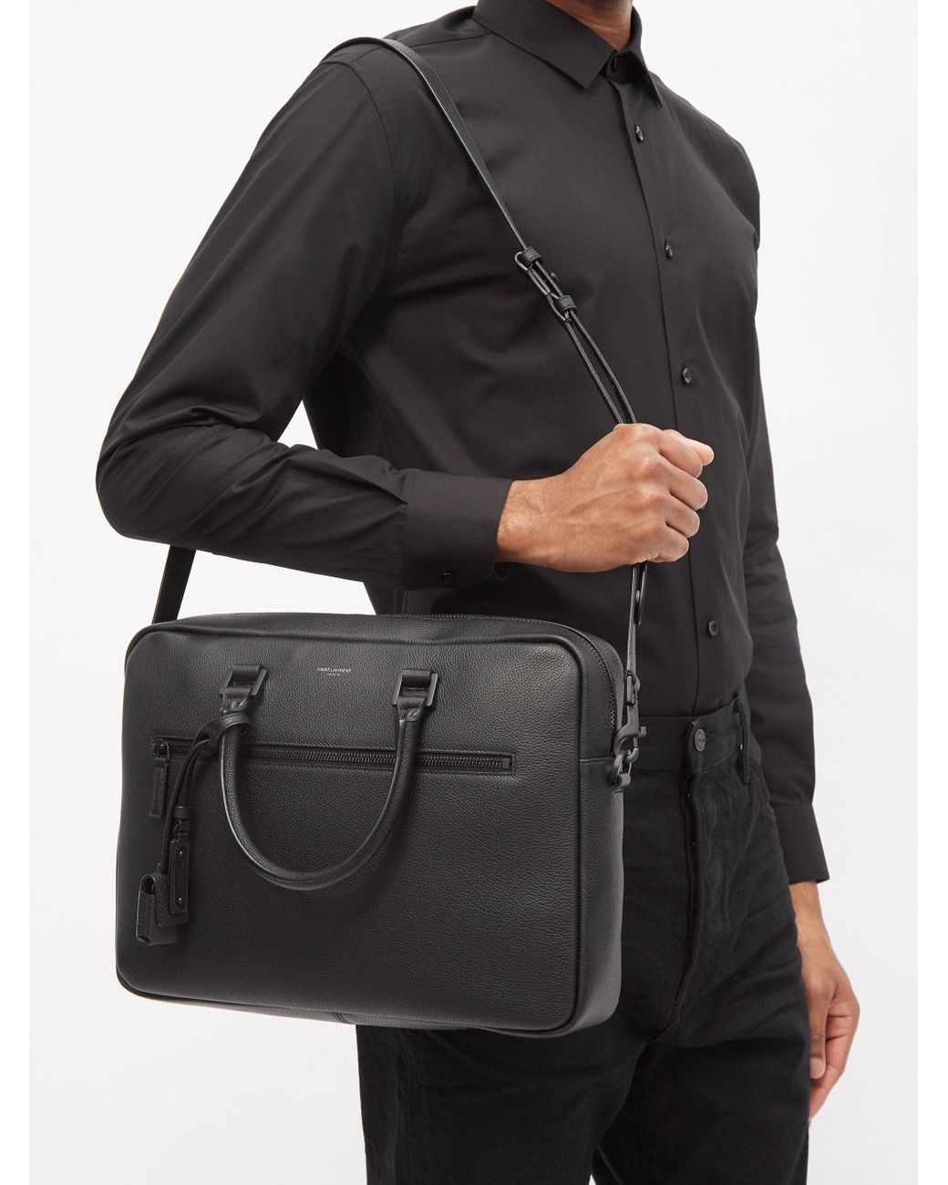 Ysl mens best sale briefcase