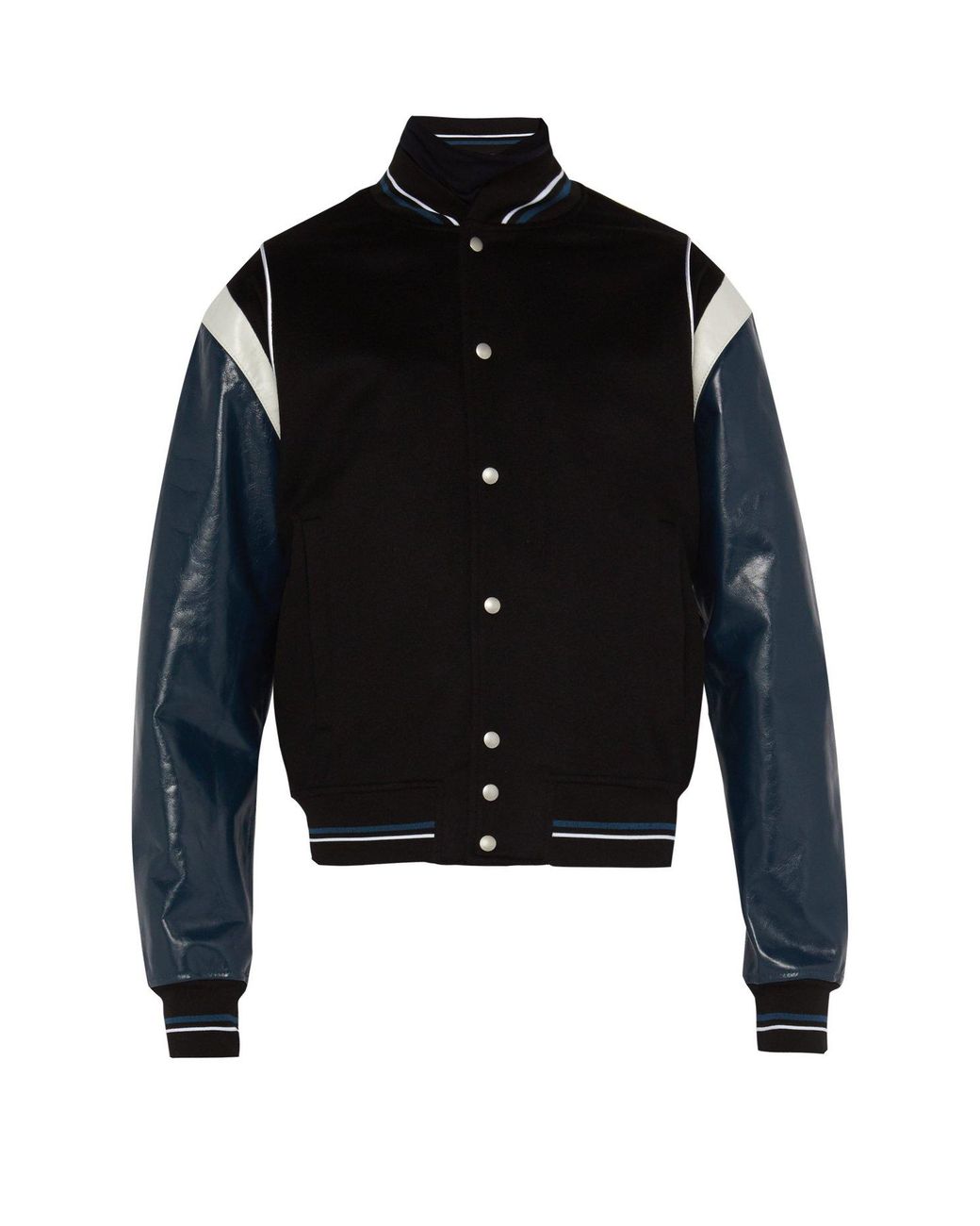 Givenchy 4g Logo Wool Blend Varsity Jacket in Black for Men | Lyst