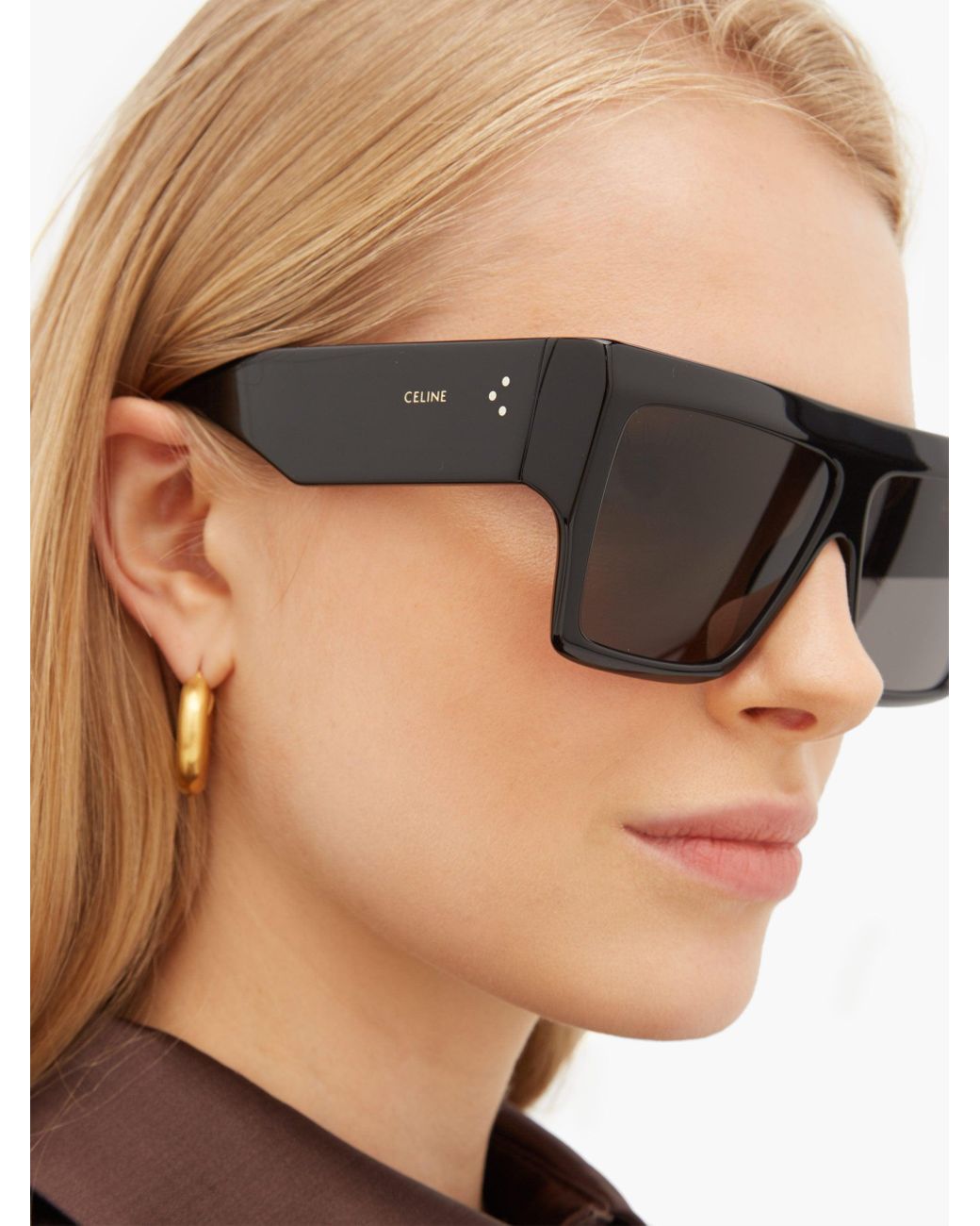 Celine chunky rectangle sunglasses Clearance