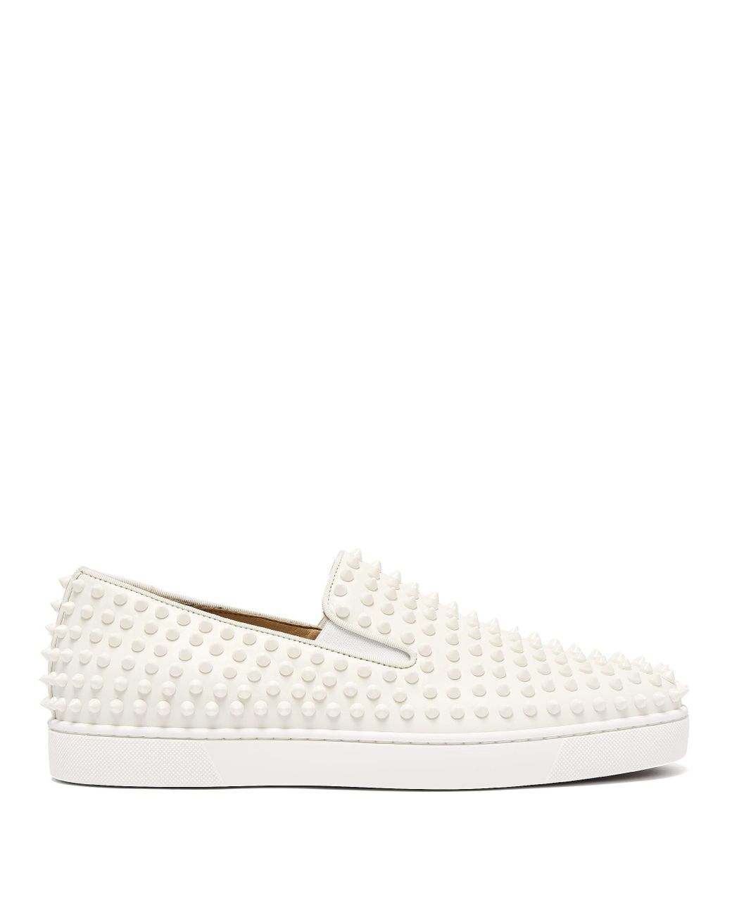 louboutin roller boat white