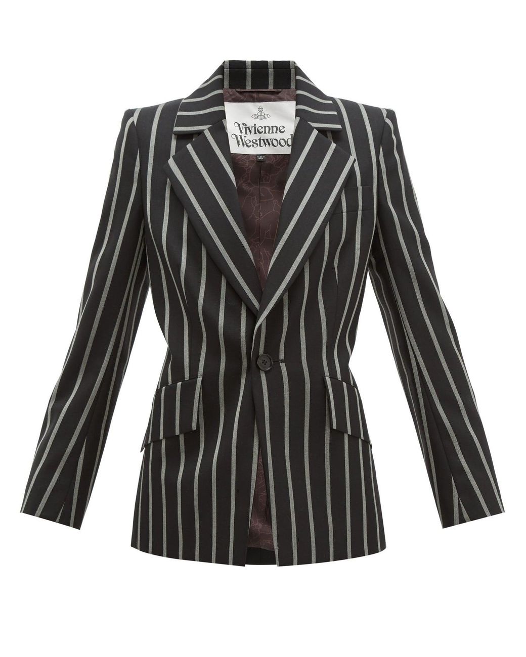 Vivienne Westwood Lou Lou Striped Wool Blazer in Black - Save 7% - Lyst