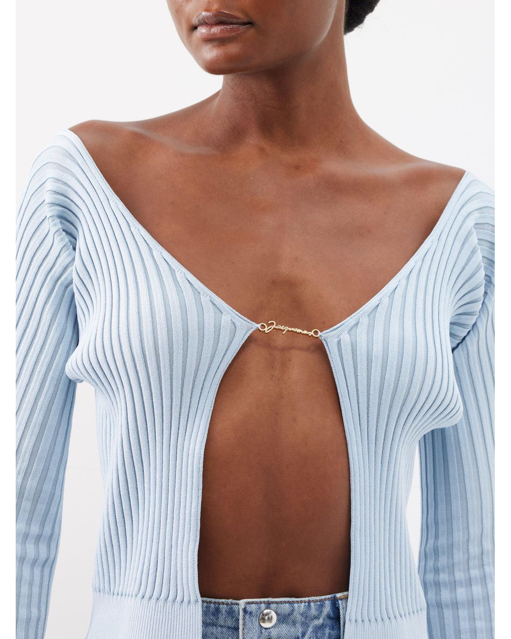 Résumé Osna Tie-Front Rib-Knitted Cardigan