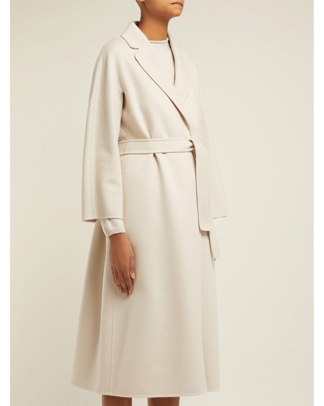 Max Mara Cashmere Esturia Coat in Ivory (White) | Lyst