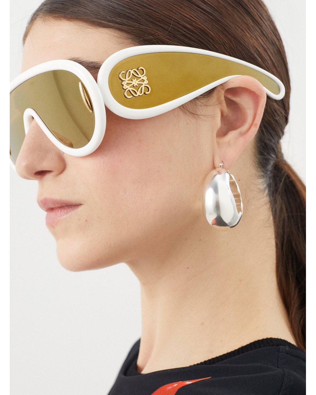 Wave mask sunglasses Earth Yellow - LOEWE