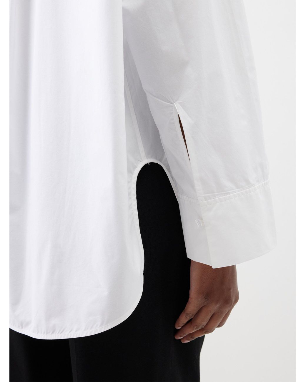 By Malene Birger Derris Organic-cotton Poplin Shirt in White | Lyst
