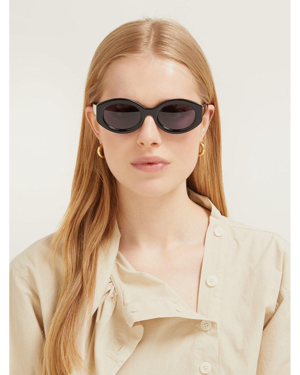 Karen Walker Bishop Oval-frame Acetate Sunglasses | Lyst