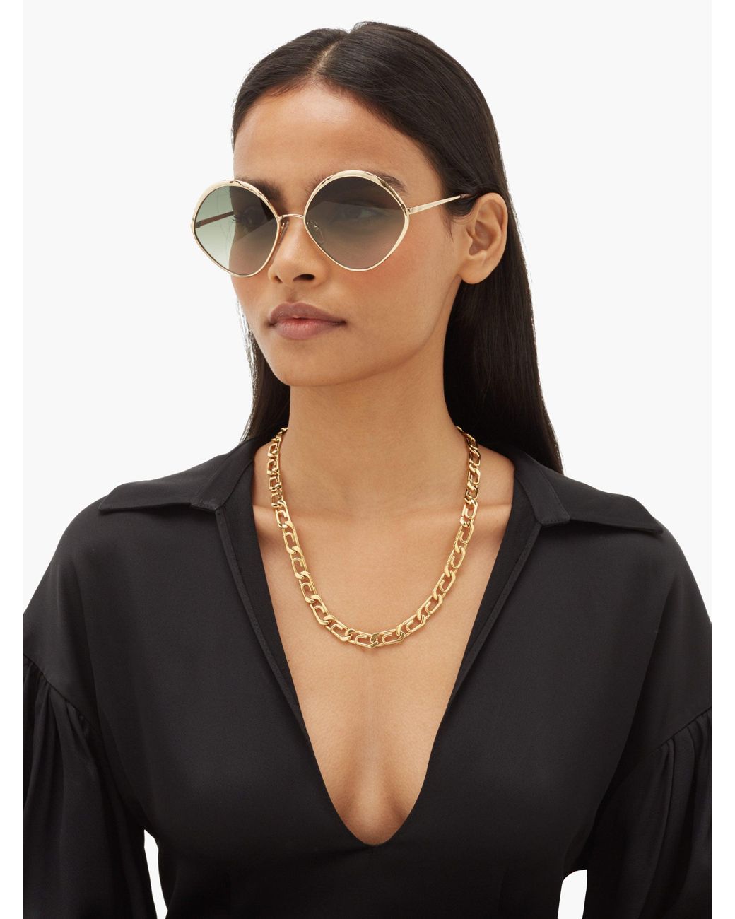 chloe diamond frame sunglasses