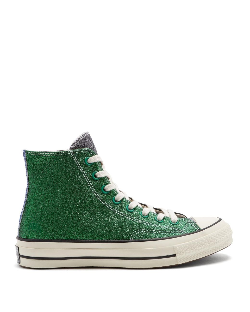 Converse Glitter High-top Trainers in Green | Lyst
