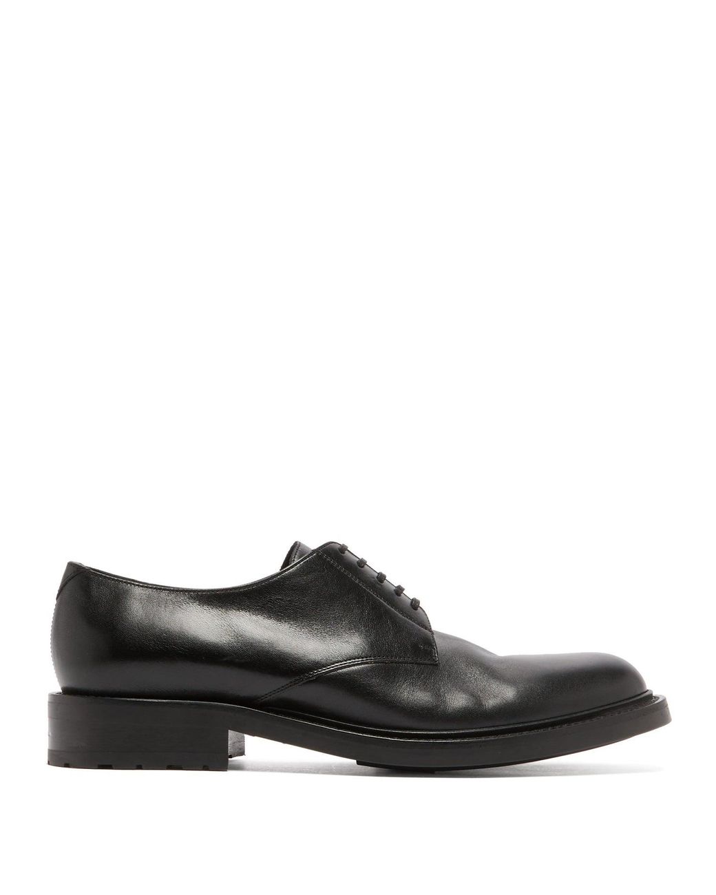 Saint Laurent Army 20 High Shine Leather Derby Shoes in