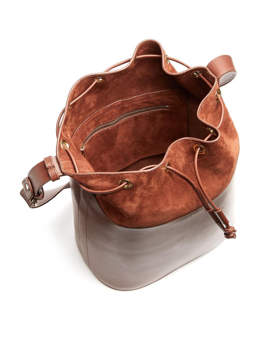 A.P.C. Claire Leather And Suede Bucket Bag in Brown Lyst UK