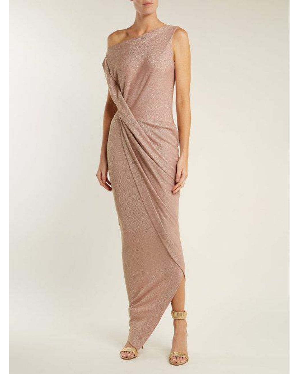 Vivienne Westwood Anglomania - Vian Off The Shoulder Draped Dress - Womens  - Light Pink | Lyst Australia