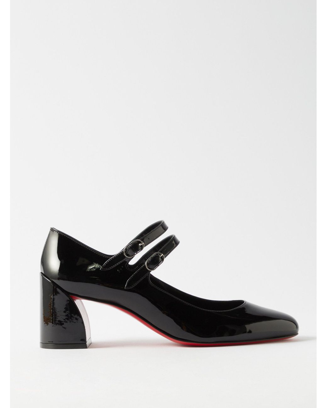 Christian Louboutin Miss Jane 55 Patent-leather Mary Jane Pumps in ...