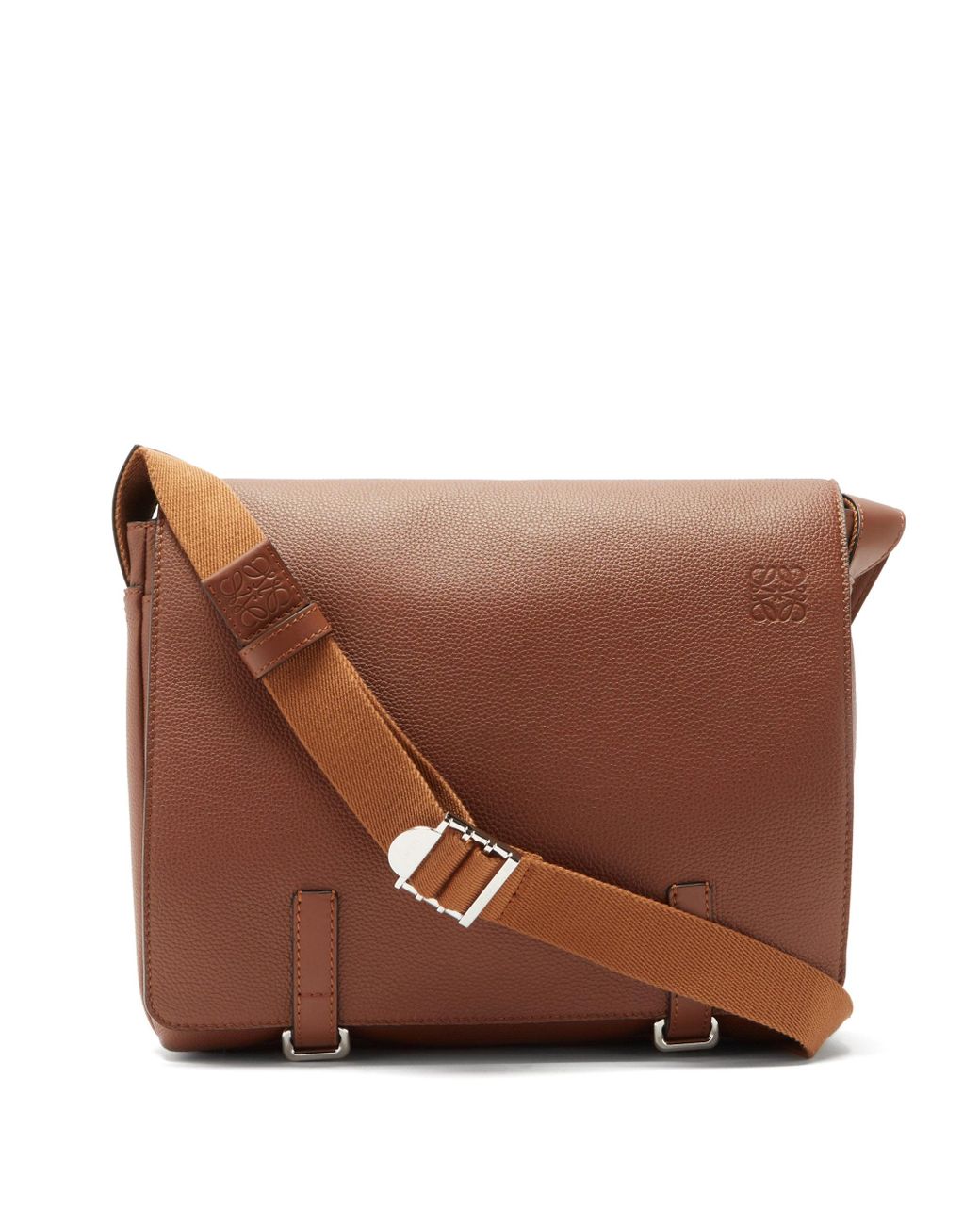 Loewe Military Leather Messenger Bag in Tan (Brown) for Men - Lyst