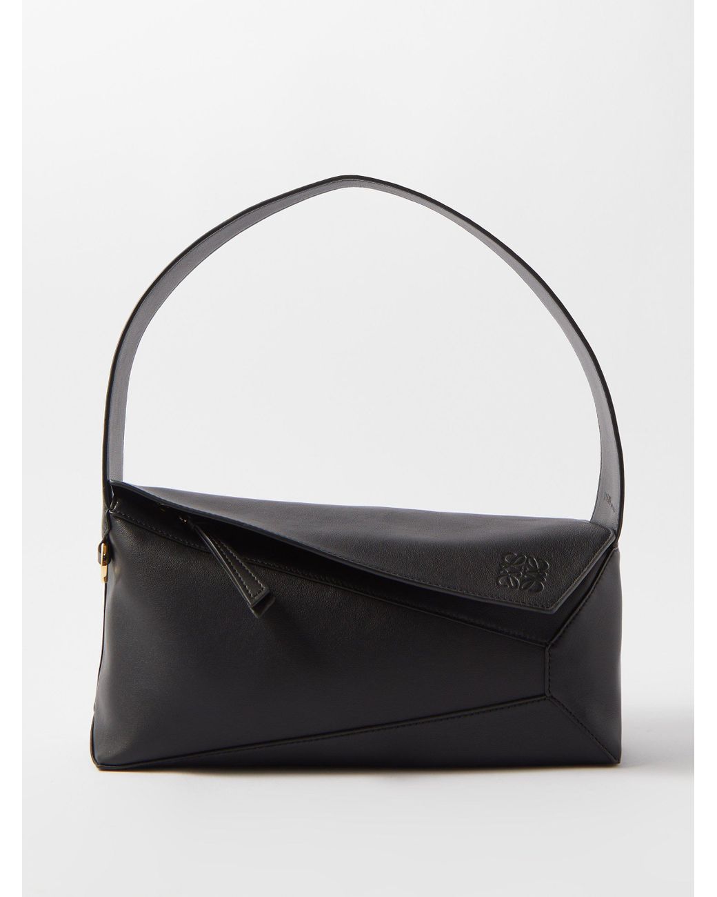Loewe Puzzle Hobo Leather Shoulder Bag in Black | Lyst