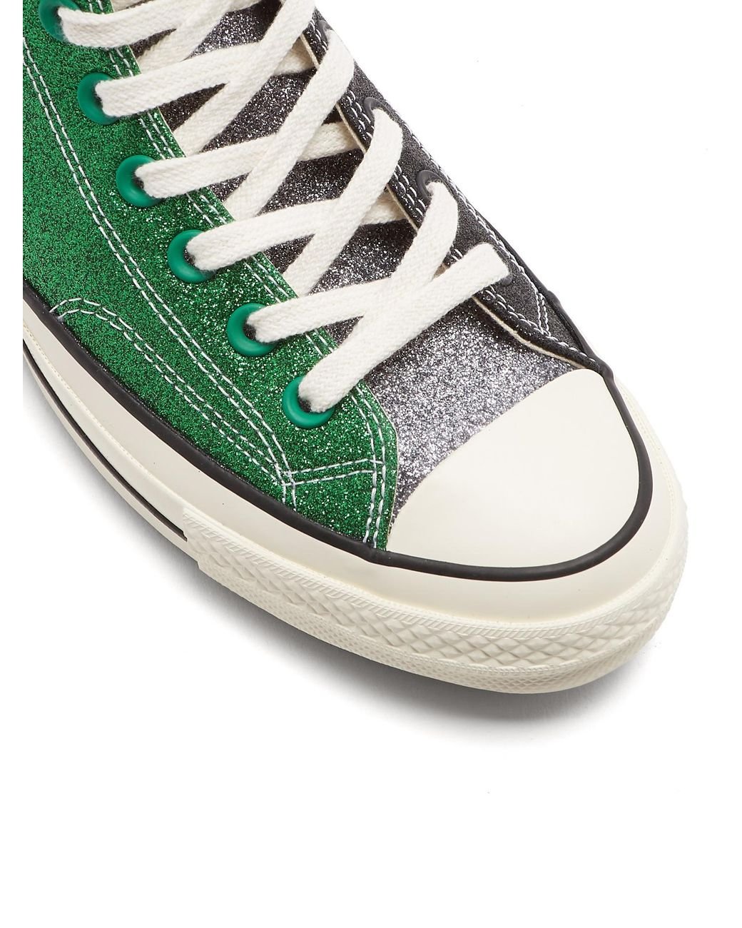 Converse Glitter High-top Trainers in Green | Lyst