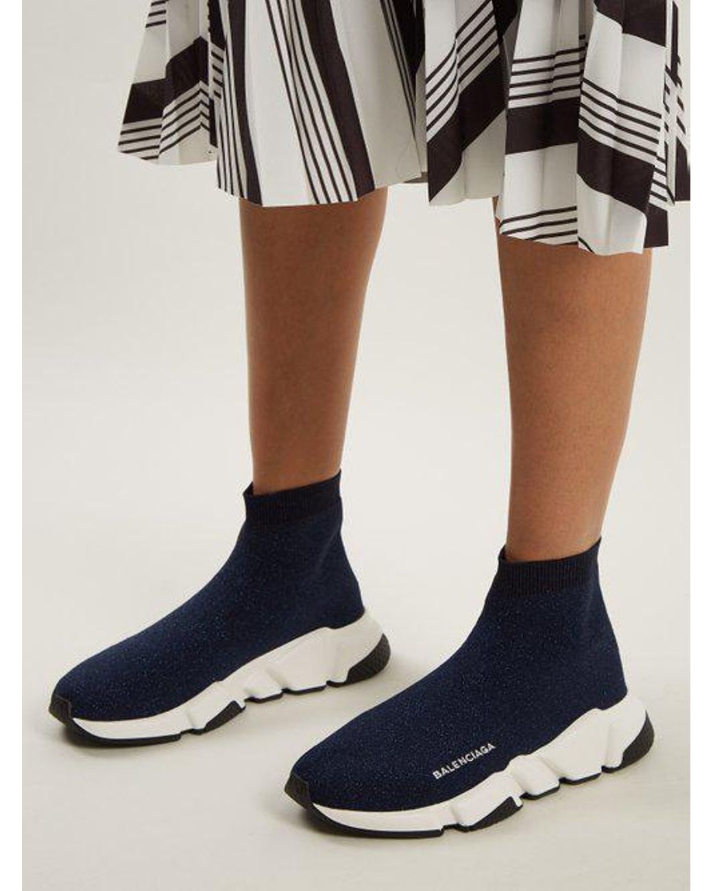 Balenciaga speed navy sales