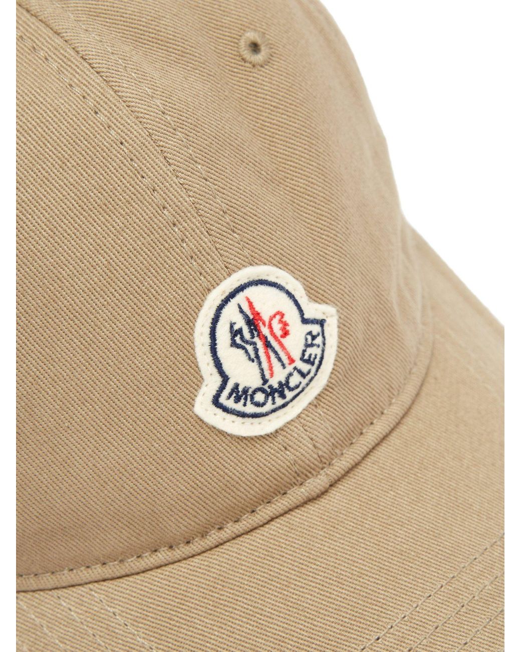 Moncler Cotton Berretto Cap in Beige 