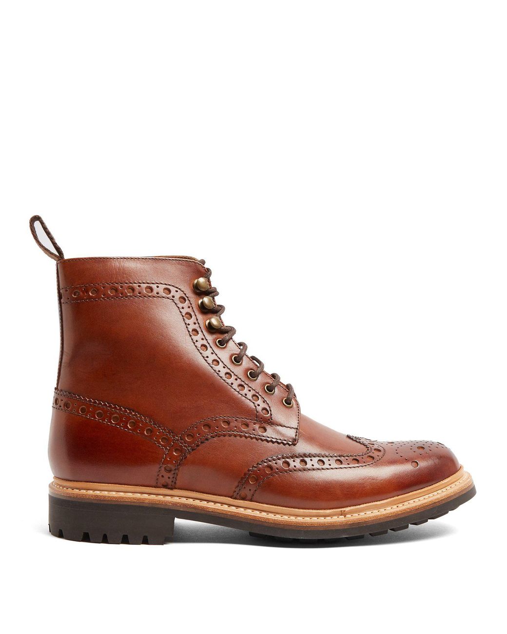 Grenson Fred Leather Brogue Boots in Tan (Brown) for Men - Save 34% - Lyst