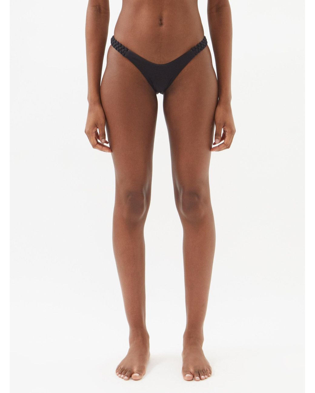 Isa Boulder Highweave Woven High-leg Bikini Briefs in Black | Lyst