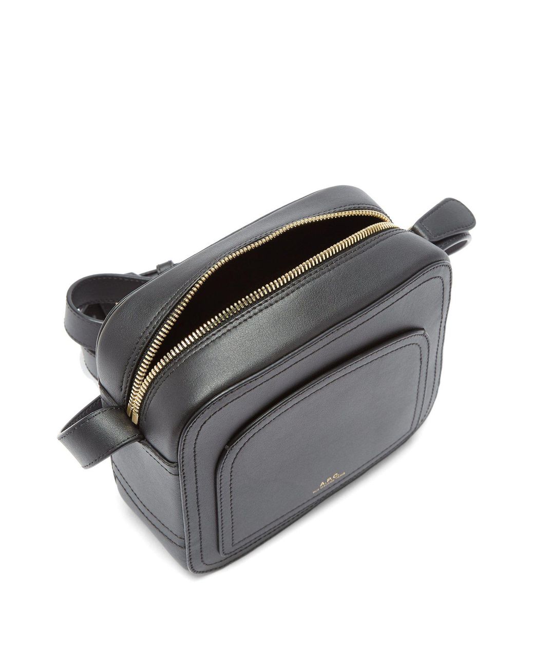 A.P.C. Louisette Leather Shoulder Bag in Black Lyst