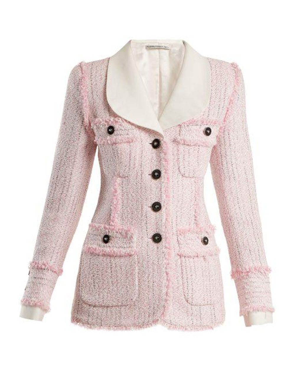 Alessandra Rich Tweed Contrast-collar 