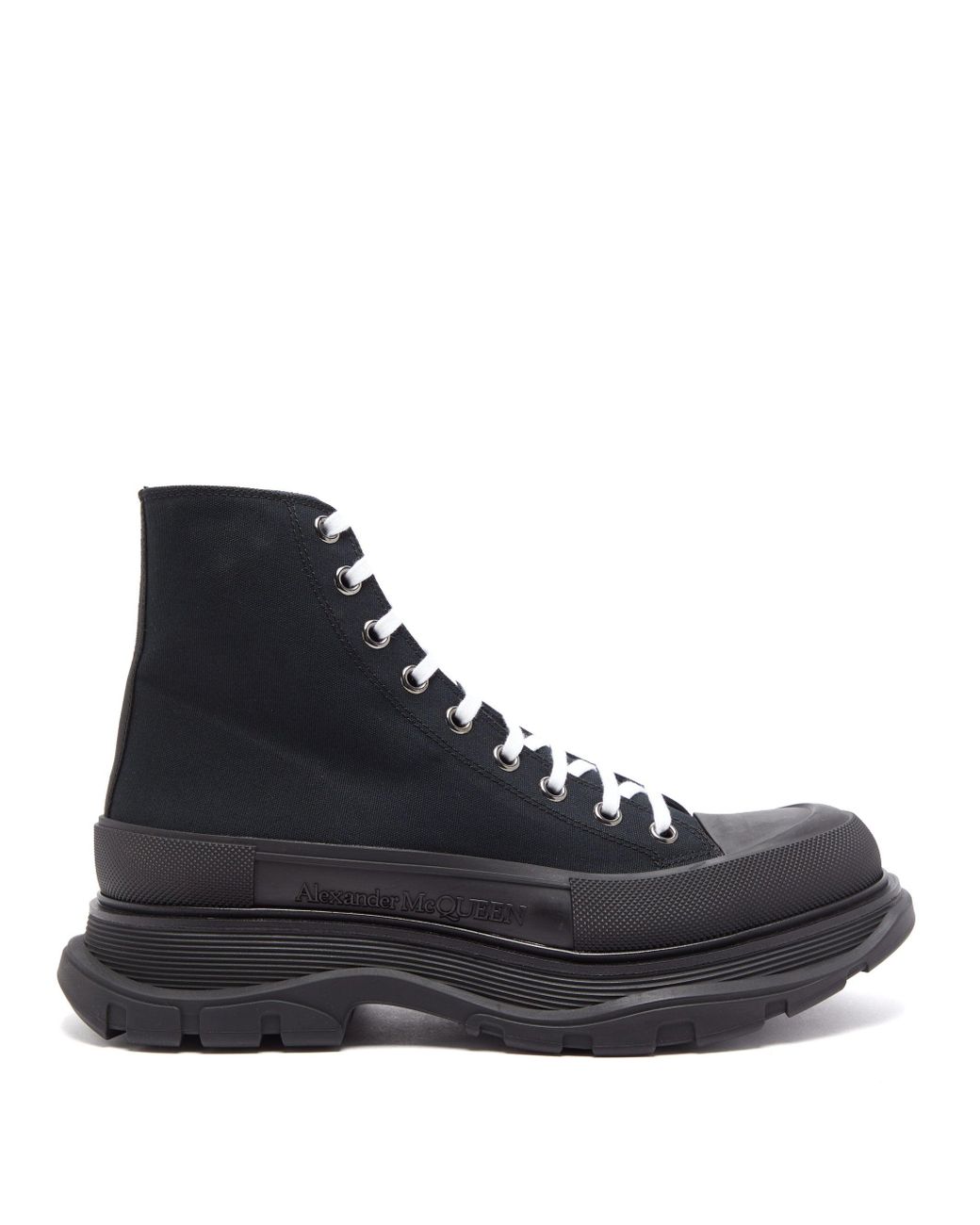 alexander mcqueen tread slick glitter high top boots