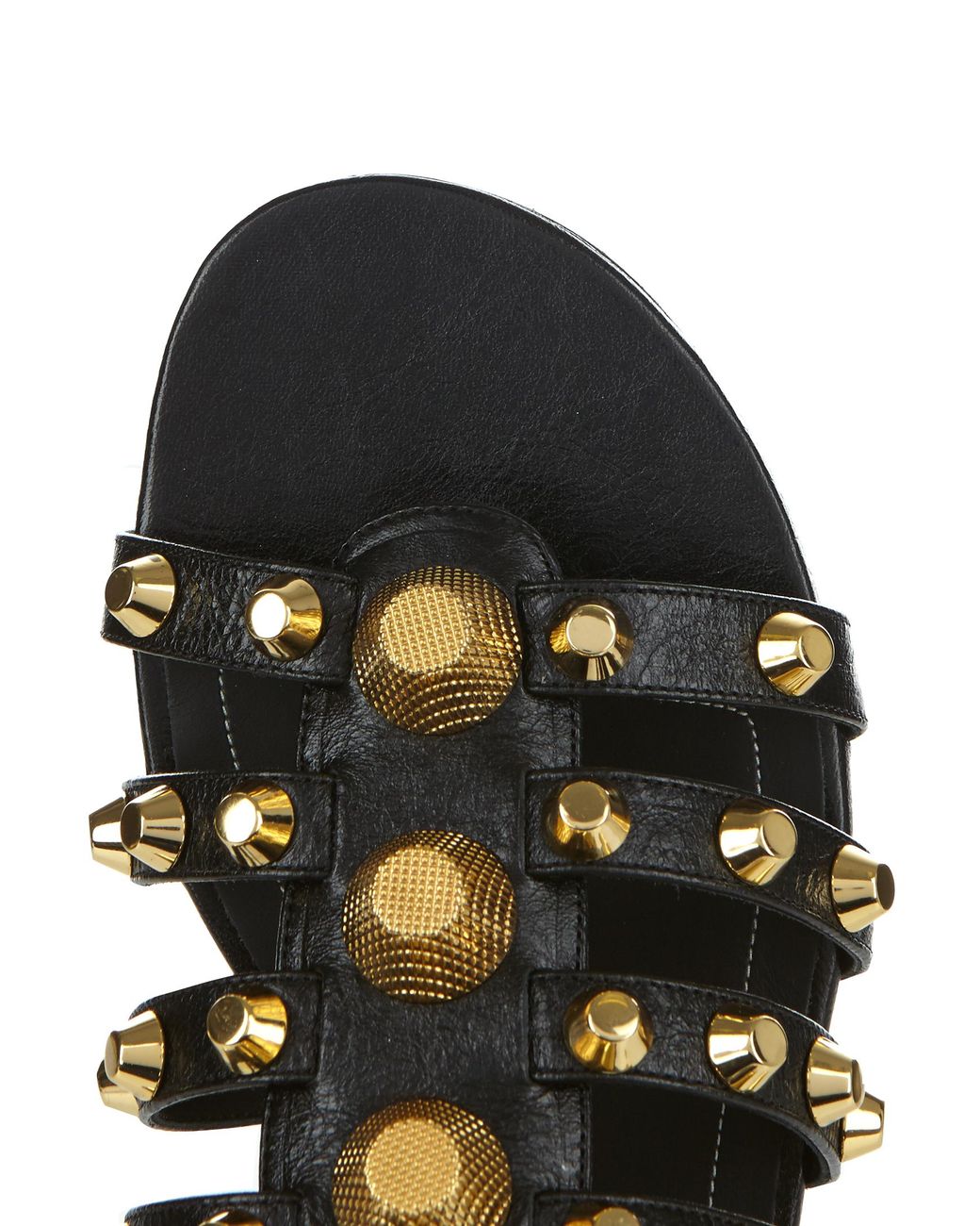 Balenciaga Giant Studded Leather Gladiator Sandals in Black | Lyst