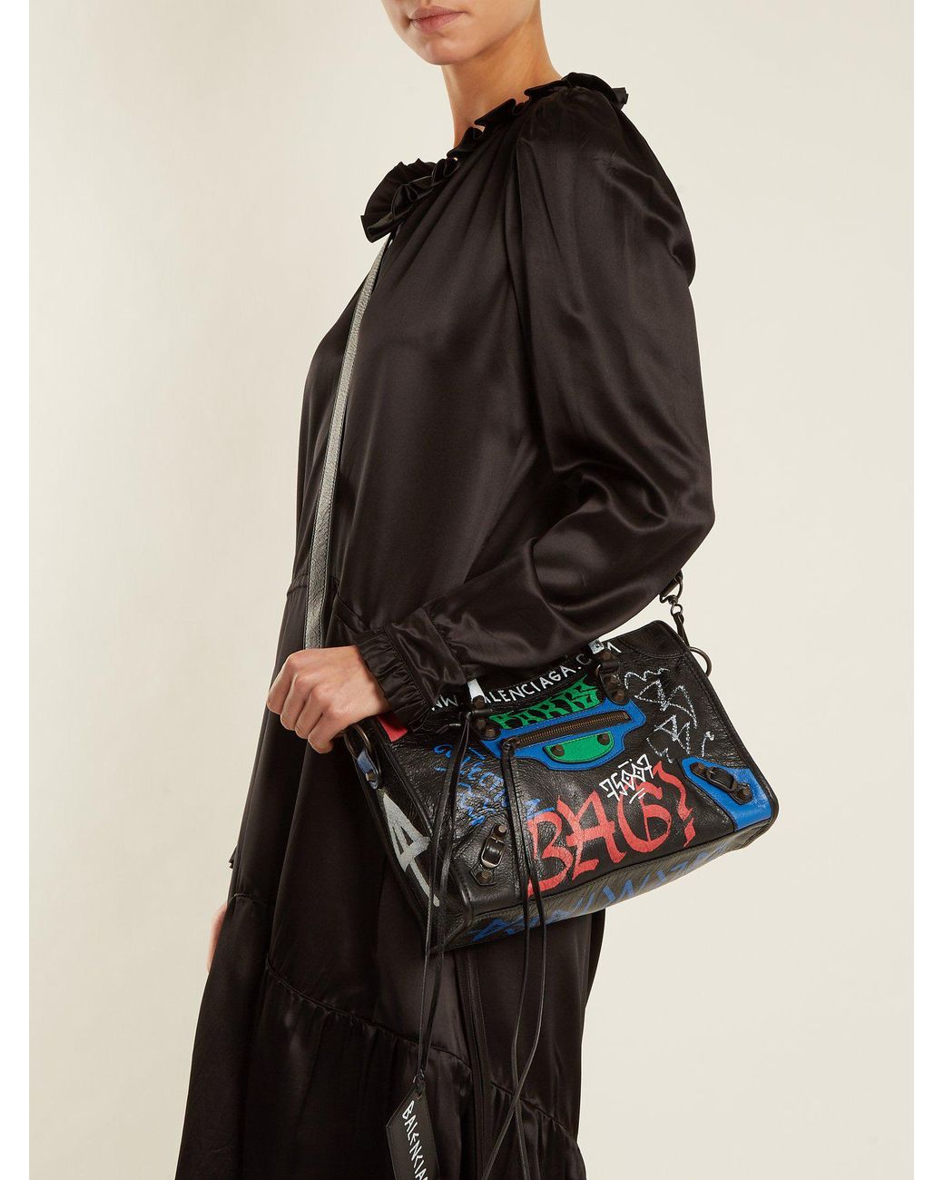 Balenciaga Graffiti Classic City Mini Leather bag  Bags Designer  crossbody bags Balenciaga city bag mini