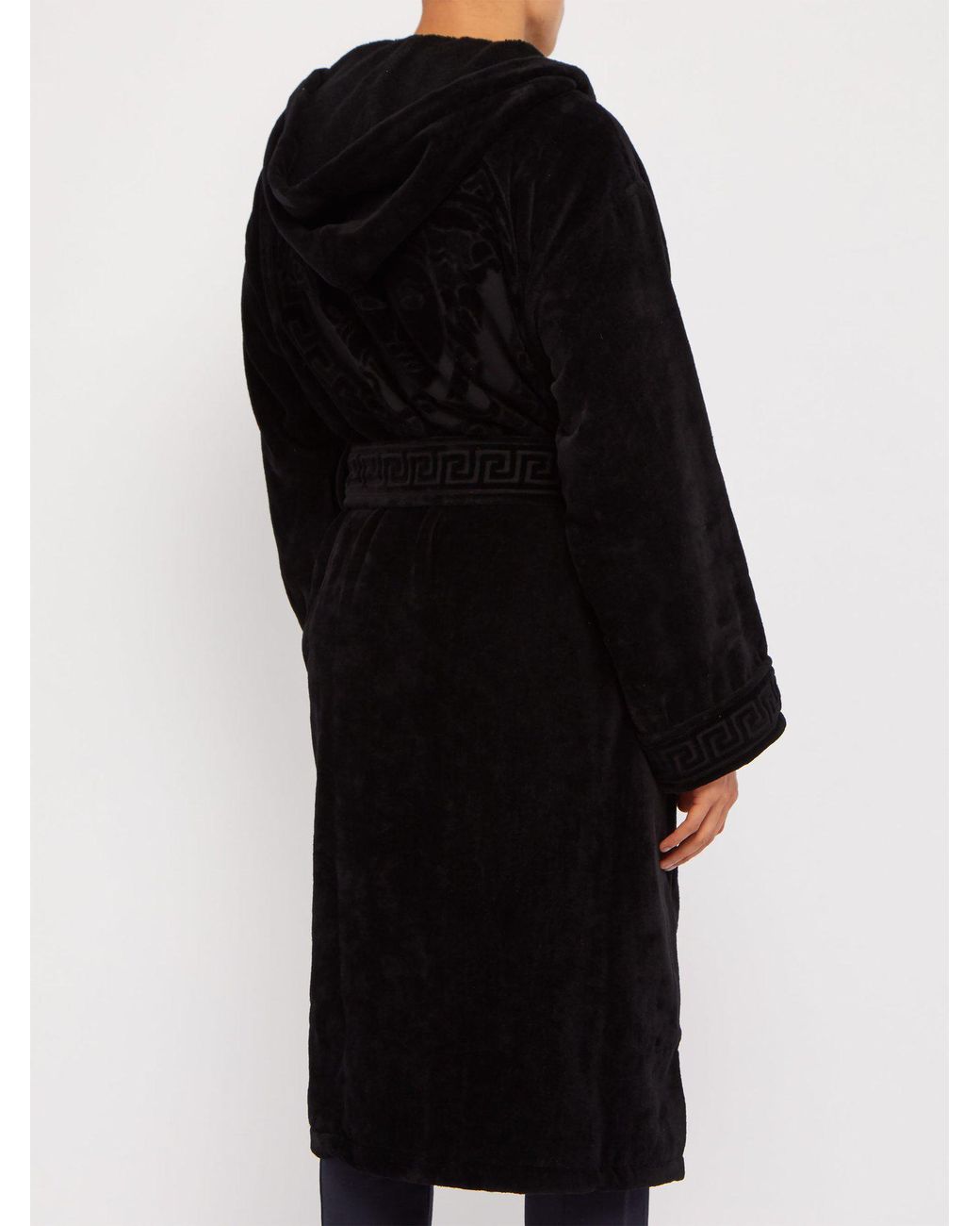 hooded versace robe