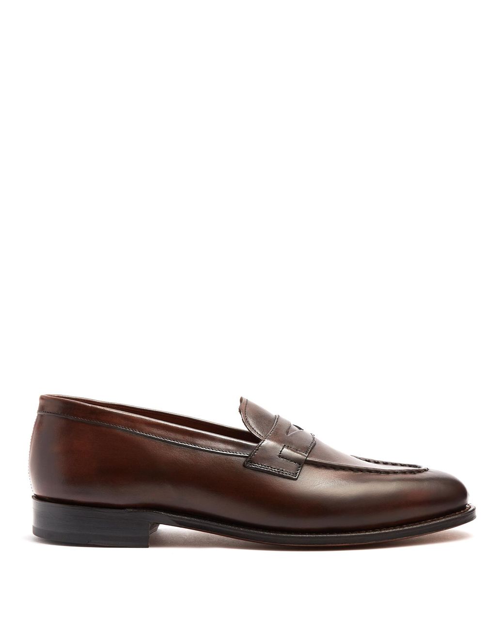 Grenson Lloyd Leather Loafers in Dark Brown (Brown) for Men | Lyst