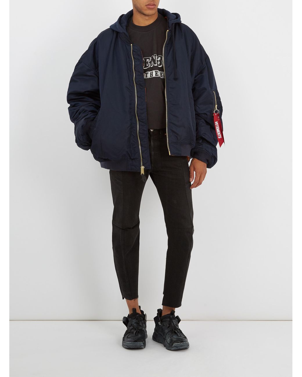 Vetements X Alpha Industries Reversible Bomber Jacket in Blue for Men | Lyst