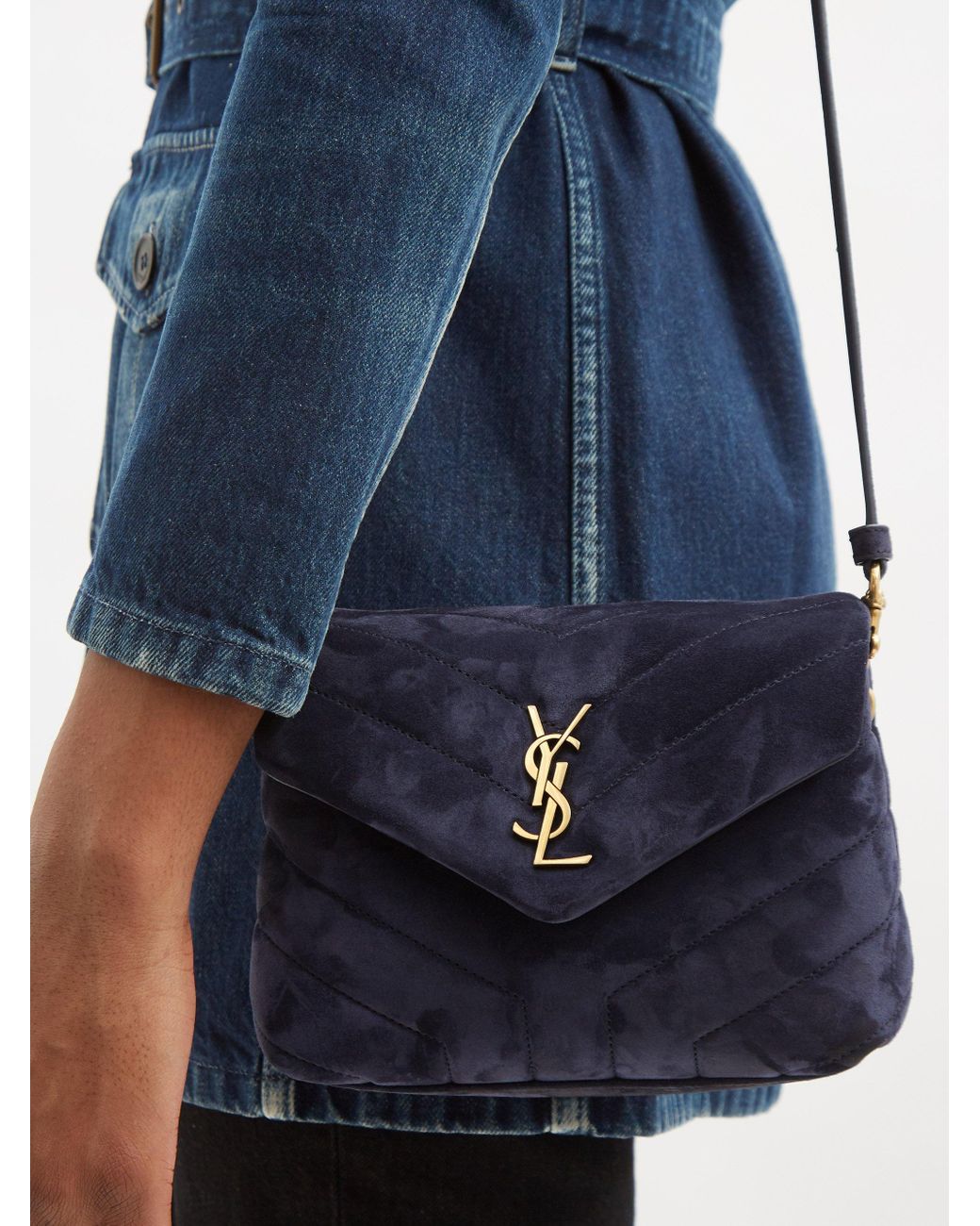 Saint Laurent Loulou Toy Suede Shoulder Bag