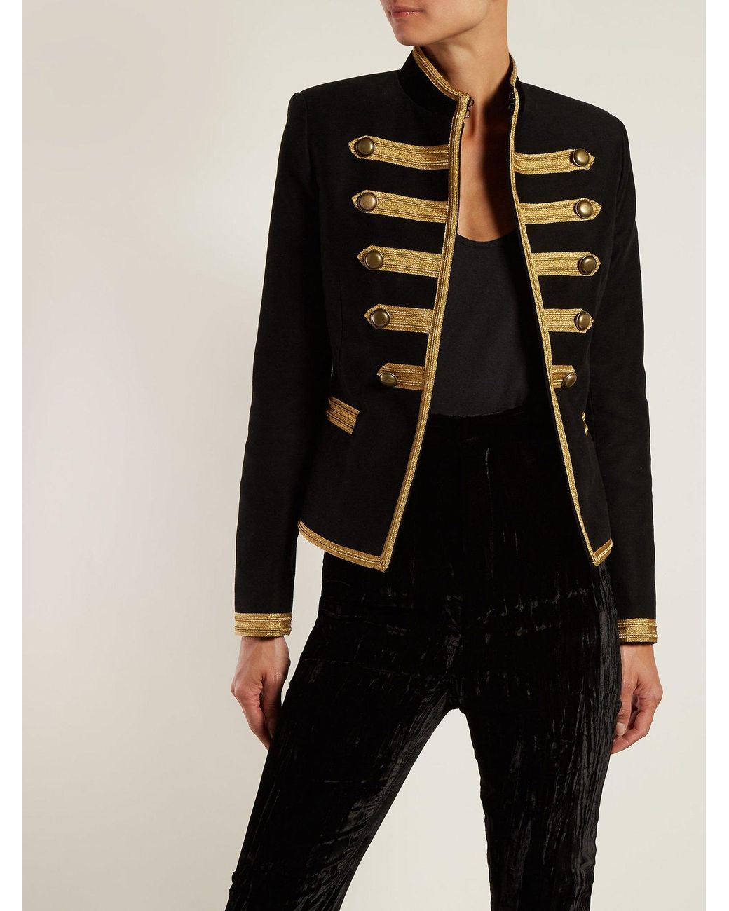 Saint laurent deals gold jacket